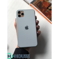 Чехол Glass Pastel color Logo для iPhone 11 Pro (Mist Blue)