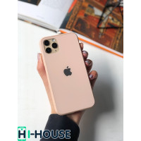 Чохол Glass Pastel color Logo для iPhone 11 Pro (Pink Sand)