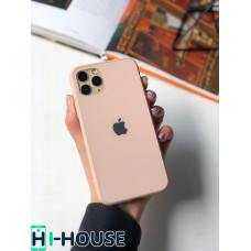 Чохол Glass Pastel color Logo для iPhone 11 Pro (Pink Sand)