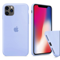 Чехол Silicone Case Full для iPhone 11 Pro Max (Lilac Cream)