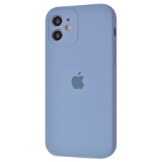 Чехол Silicone Case Full + Camera для iPhone 12 Lavender Grey