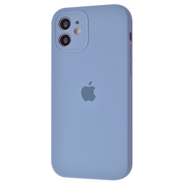 Чехол Silicone Case Full + Camera для iPhone 12 Lavender Grey