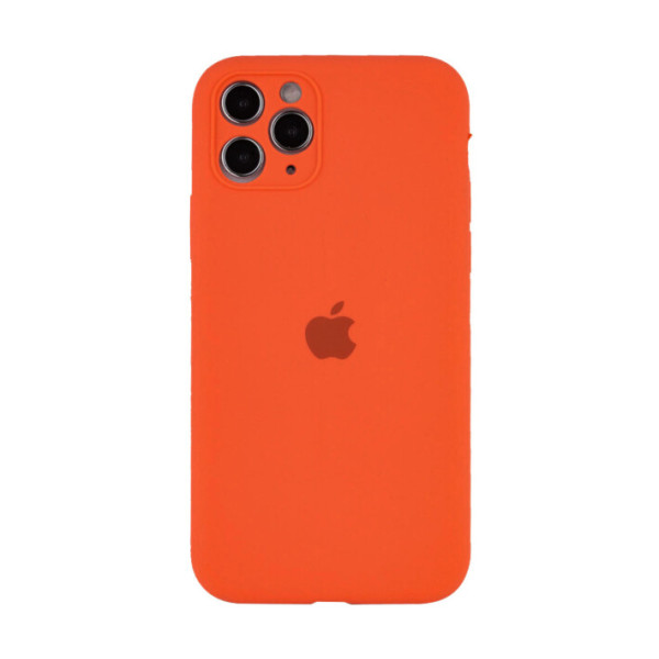 Чехол Silicone Case Full + Camera для iPhone 12 Orange
