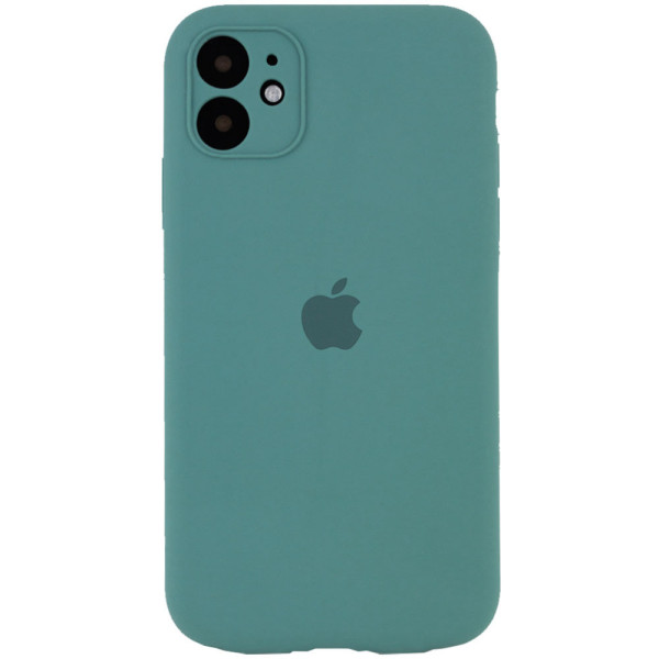 Чехол Silicone Case Full + Camera для iPhone 12 Pine Green