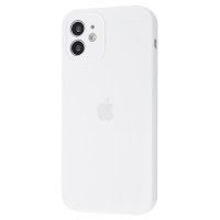 Чехол Silicone Case Full + Camera для iPhone 12 White