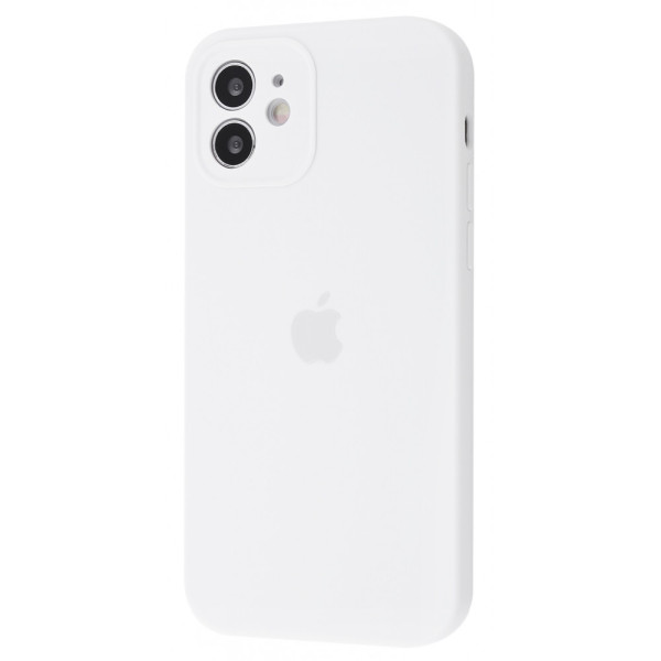Чехол Silicone Case Full + Camera для iPhone 12 White