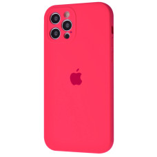 Чехол Silicone Case Full + Camera для iPhone 12 Pro Electric Pink