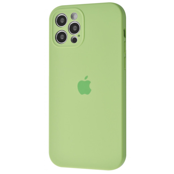 Чехол Silicone Case Full + Camera для iPhone 12 Pro Mint Gum