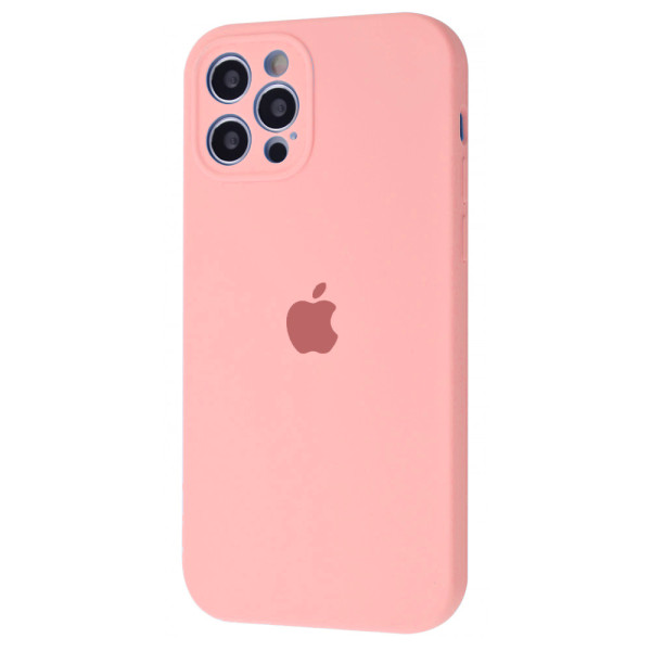 Чехол Silicone Case Full + Camera для iPhone 12 Pro Pink