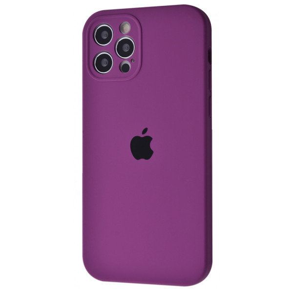 Чехол Silicone Case Full + Camera для iPhone 12 Pro Purple