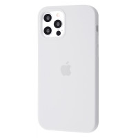 Чехол на iPhone 12 Silicone Case Full White