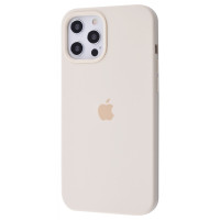 Чехол Silicone Case Full для iPhone 12 Pro Max Antique White