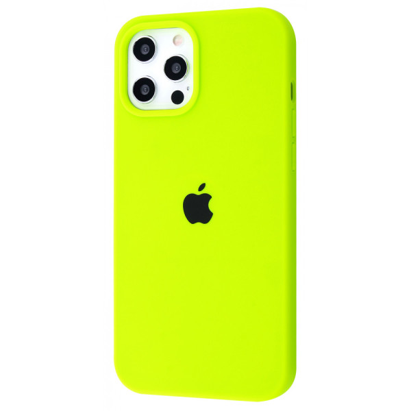 Чехол Silicone Case Full для iPhone 12 Pro Max Lime Green