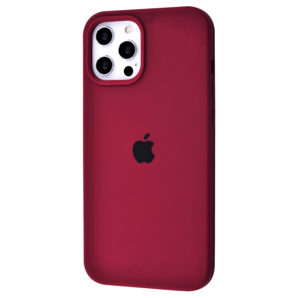 Чехол Silicone Case Full для iPhone 12 Pro Max Marsala