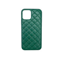 Чехол Leather case QUILTED для iPhone 12 mini Forest Green