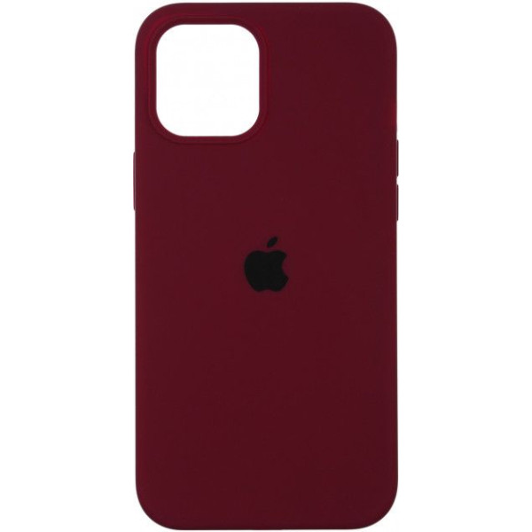 Чехол Silicone Case Full для iPhone 12 Marsala