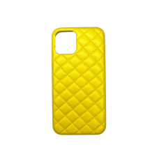 Чехол Leather case QUILTED для iPhone 12 mini Yellow