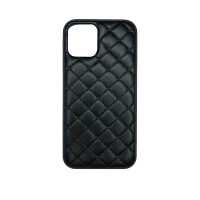 Чохол Leather case QUILTED для iPhone 12 Black