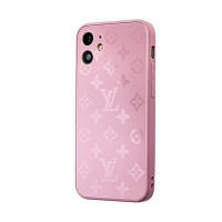 Чехол Glass ЛВ для iPhone 12 Blueberry