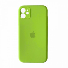 Чехол Silicone Case Full + Camera для iPhone 12 Lime Green