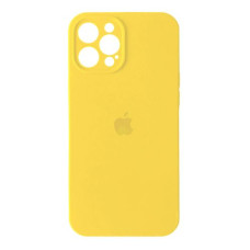 Чехол Silicone Case Full + Camera для iPhone 12 Pro Max Yellow