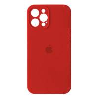 Чехол Silicone Case Full + Camera для iPhone 12 Pro Max Red