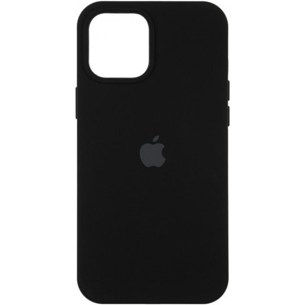 Чехол на iPhone 12 Pro Max Silicone Case Full Black