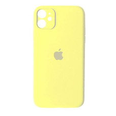 Чехол Silicone Case Full + Camera для iPhone 12 Yellow
