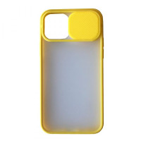 Чехол Hide-Camera matte для iPhone 12 Pro Yellow