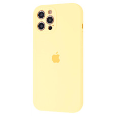 Чохол Silicone Case Full + Camera для iPhone 12 Pro Max Mellow Yellow