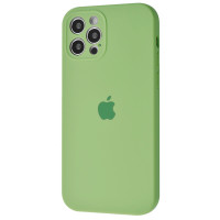 Чехол Silicone Case Full + Camera для iPhone 12 Pro Max Mint Gum