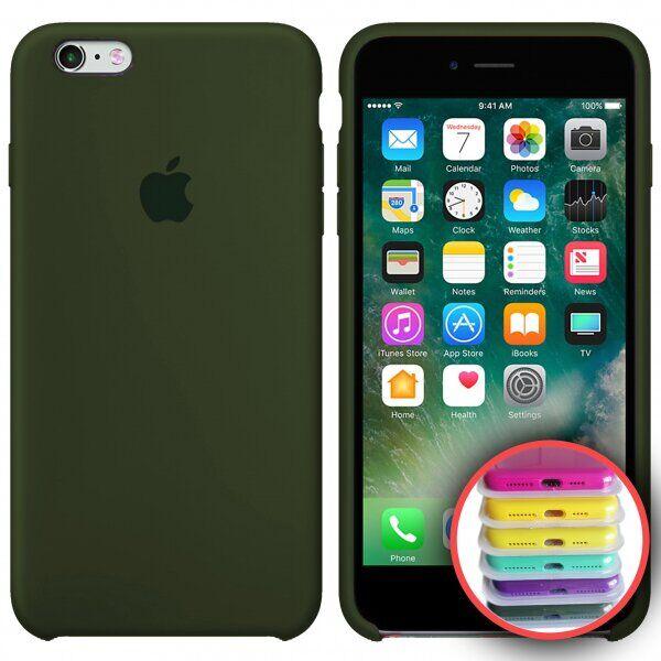 Чехол Silicone Case Full для iPhone 6 / 6s (Virid)