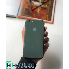 Чехол Glass Pastel color Logo для iPhone 6 / 6s (Forest Green)