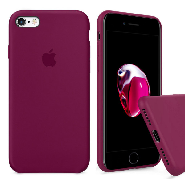 Чехол Silicone Case Full для iPhone 6 / 6s (Rose Red)
