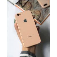Чехол Glass Pastel color Logo для iPhone 6 / 6s (Pink Sand)