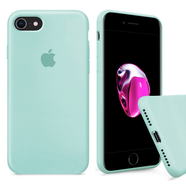 Чехол Silicone Case Full на iPhone 7 / 8 / SE (2020) (Mint)