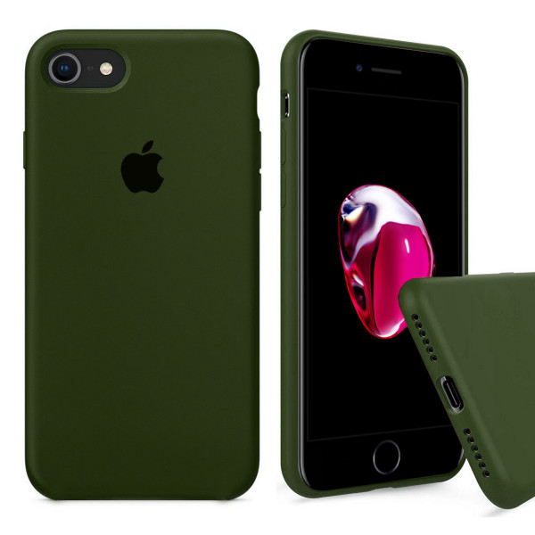 Чехол Silicone Case Full на iPhone 7 / 8 / SE (2020) (Oliva)