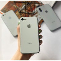 Чохол Glass Pastel color Logo на iPhone 7/8 / SE (2020) (Mist Blue)