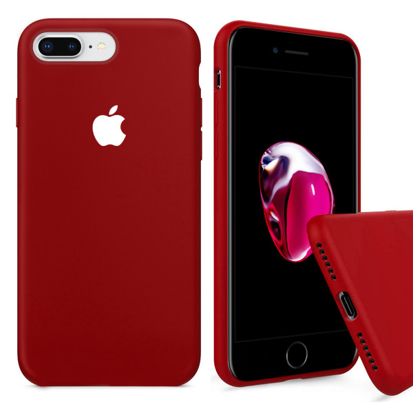 Чехол Silicone Case Full для iPhone 7 Plus / 8 Plus (Camellia White)