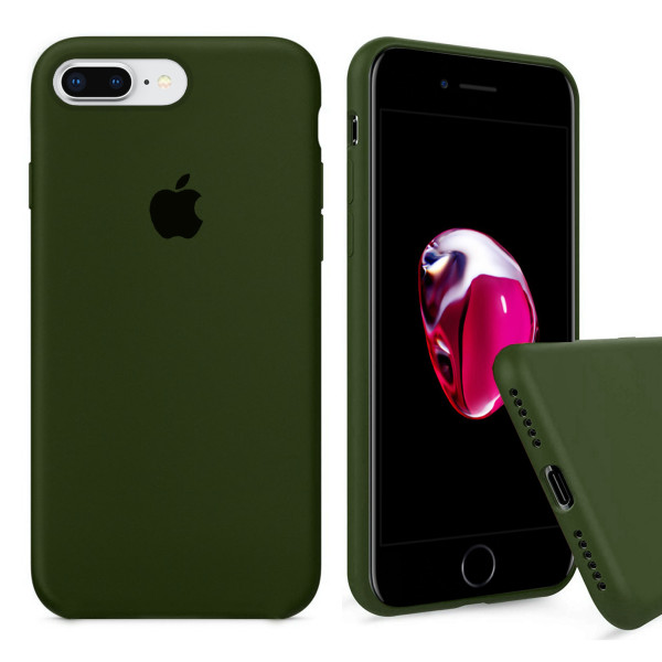 Чехол Silicone Case Full для iPhone 7 Plus / 8 Plus (Oliva)