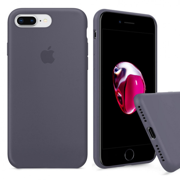 Чехол Silicone Case Full для iPhone 7 Plus / 8 Plus (Lavender Gray)