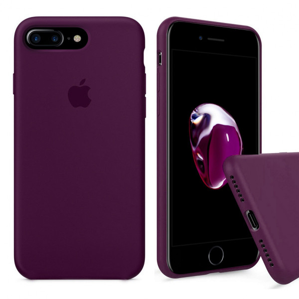 Чехол Silicone Case Full для iPhone 7 Plus / 8 Plus (Marsala)