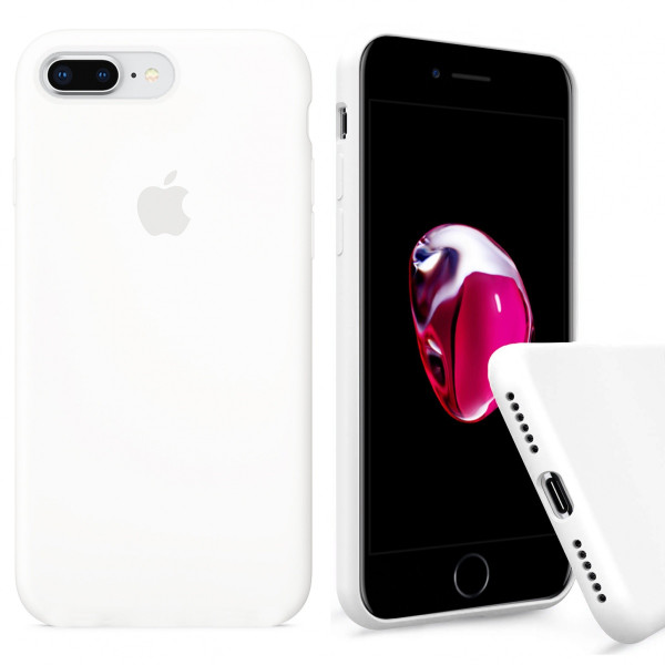Чехол Silicone Case Full для iPhone 7 Plus / 8 Plus (White)