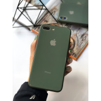Чехол Glass Pastel color Logo для iPhone 7 Plus / 8 Plus (Forest Green)