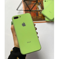 Чехол Glass Pastel color Logo для iPhone 7 Plus / 8 Plus (Mint)