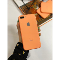 Чехол Glass Pastel color Logo для iPhone 7 Plus / 8 Plus (Peach)