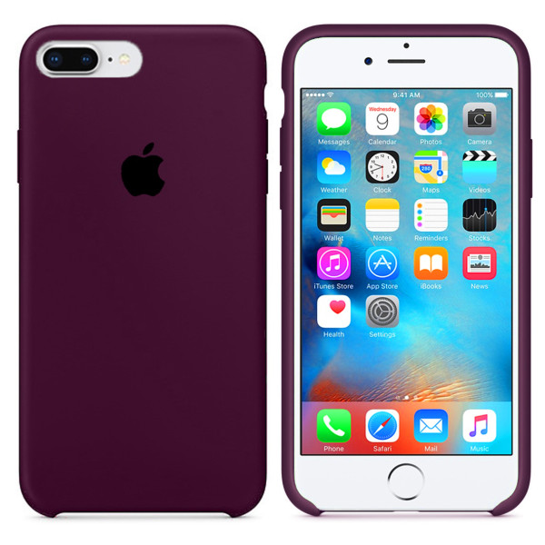 Чехол Silicone Case для iPhone 7 Plus/8 Plus Marsala OEM