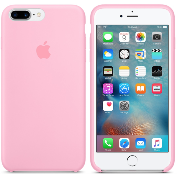 Чехол Silicone Case для iPhone 7 Plus/8 Plus Pink OEM