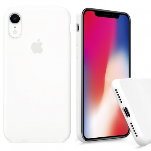 Чехол Silicone Case Full для iPhone XR (White)