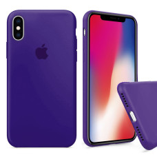 Чехол Silicone Case Full для iPhone XS / X (Purple)